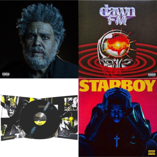 Dawn Fm (X) (2LP) & Dawn Fm (Version 2) (Translucent Silver LP Vinyl) & Beauty Behind The Madness (X) & Starboy (2LP/Translucent Red Vinyl/Gatefold)