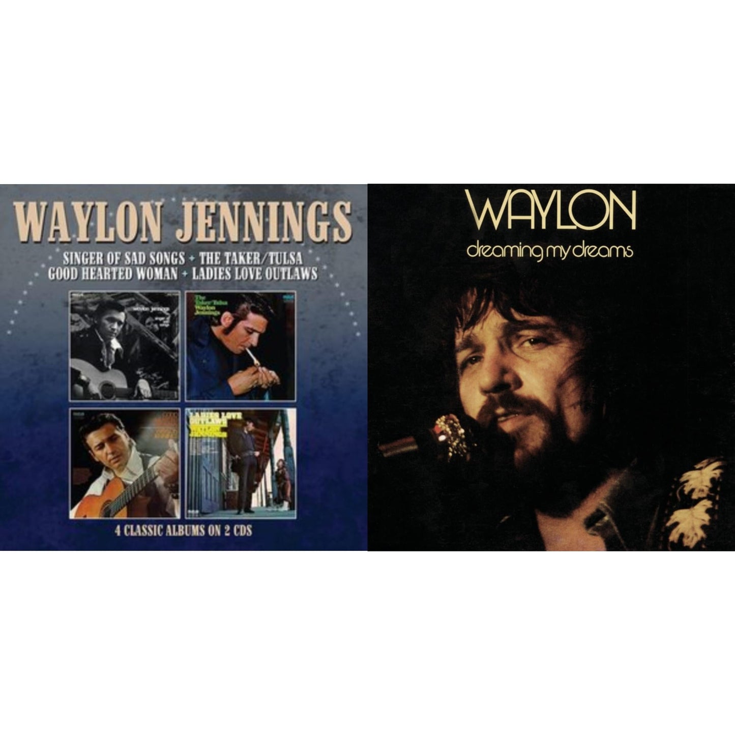 This is a 2 CD SKU bundle.
1.This CD is brand new.Format: CDThis item's title is: Singer Of Sad Songs / The Taker-Tulsa / Good Hearted Woman / Ladies Love OutlawsArtist: Waylon JenningsBarcode: 5013929800021Release Date: 7/16/2021
2.This CD is brand new.
