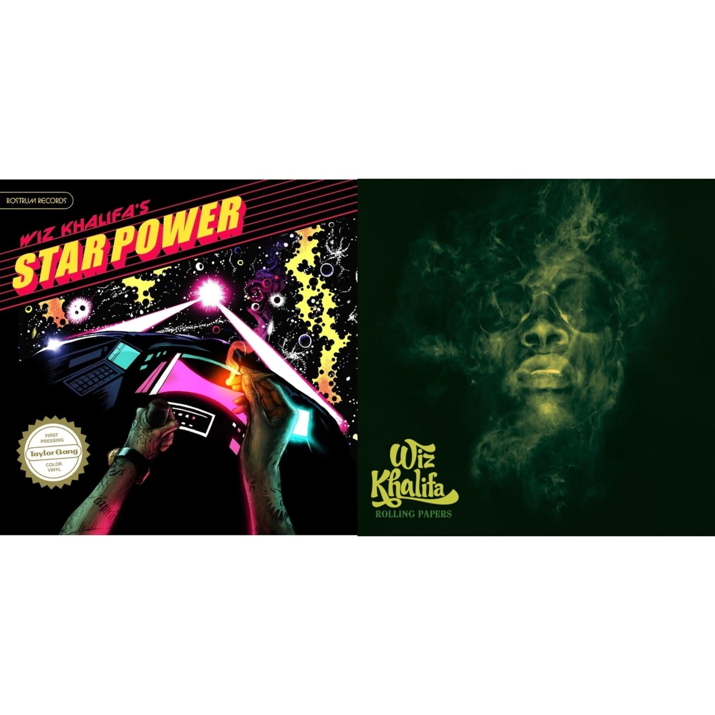 This is a 2 LP Vinyl SKU bundle.
1.This LP Vinyl is brand new.Format: LP VinylMusic Style: Pop RapThis item's title is: Rolling Papers (X) (Green Vinyl/2LP)Artist: Wiz KhalifaLabel: ATLANTICBarcode: 603497831630Release Date: 10/13/2023
2.This LP Vinyl is brand new.