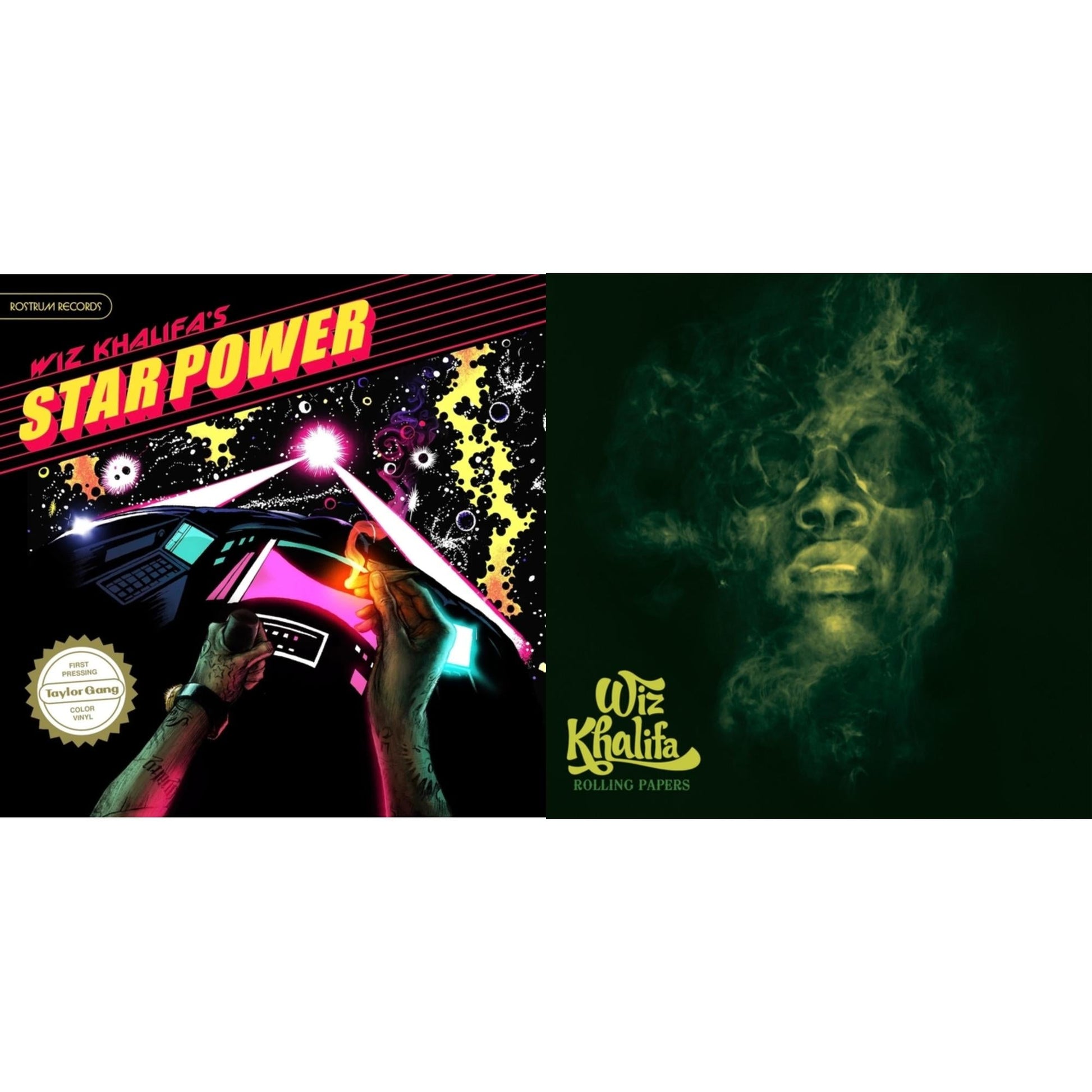 This is a 2 LP Vinyl SKU bundle.
1.This LP Vinyl is brand new.Format: LP VinylMusic Style: Pop RapThis item's title is: Rolling Papers (X) (Green Vinyl/2LP)Artist: Wiz KhalifaLabel: ATLANTICBarcode: 603497831630Release Date: 10/13/2023
2.This LP Vinyl is brand new.