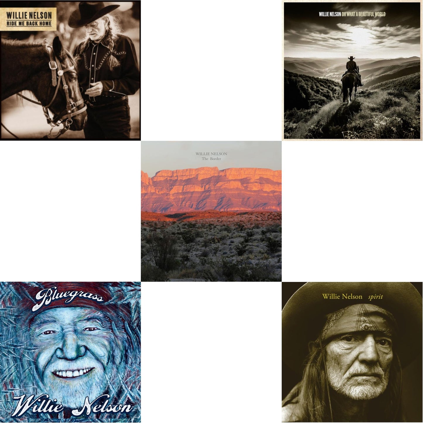 Ride Me Back Home (150G) & Bluegrass (Electric Blue LP Vinyl) & Border & Oh What A Beautiful World & Spirit (180G)