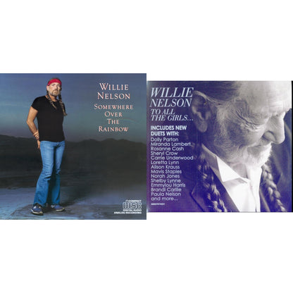 This is a 2 CD SKU bundle.
1.This CD is brand new.Format: CDMusic Style: CountryThis item's title is: Over The RainbowArtist: Willie NelsonLabel: ColumbiaBarcode: 886972427621Release Date: 2/5/2008
2.This CD is brand new.