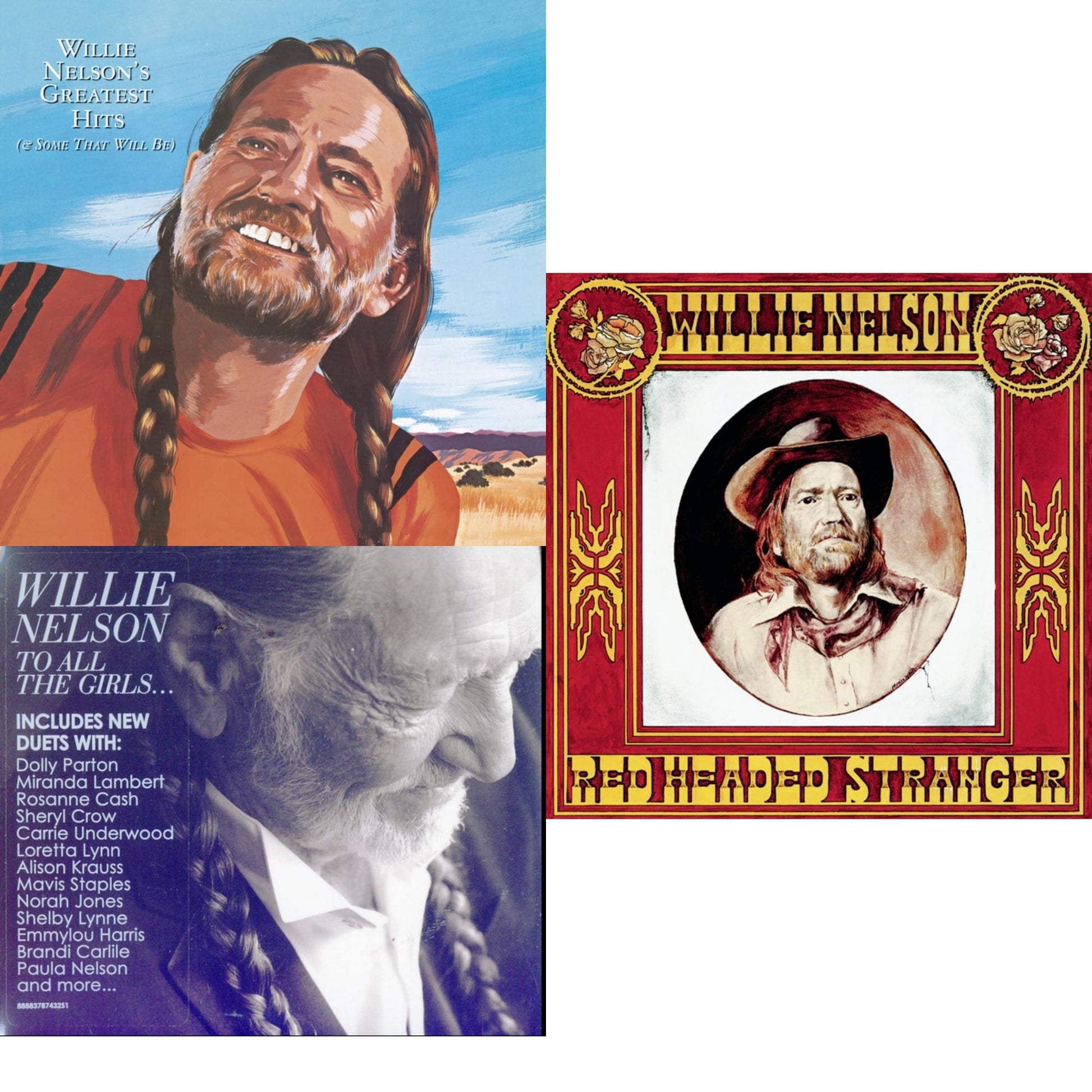 This is a 3 CD SKU bundle.
1.This CD is brand new.Format: CDMusic Style: CountryThis item's title is: Willie Nelson�S Greatest HitsArtist: Willie NelsonLabel: LEGACYBarcode: 696998674127Release Date: 10/21/2003
2.This CD is brand new.