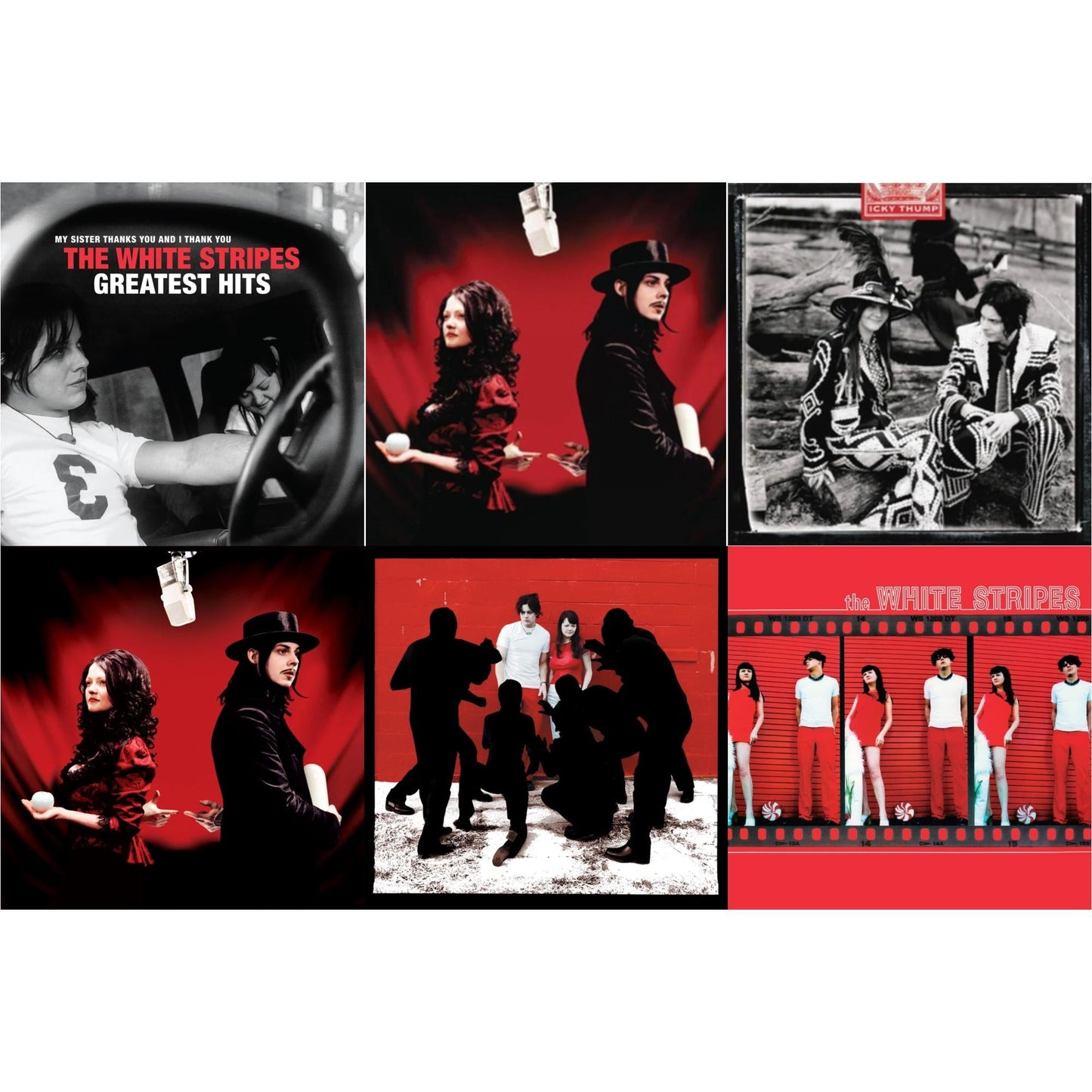 Greatest Hits (2LP/Black & Red Vinyl) & Get Behind Me Satan (2LP) & Icky Thump (2LP) & Get Behind Me Satan (2LP/20Th Anniversary/1-Red W/ Black Wisp & 2-Clear W/ Black Wisp Vinyl) & White Blood Cells (Reissue) & White Stripes