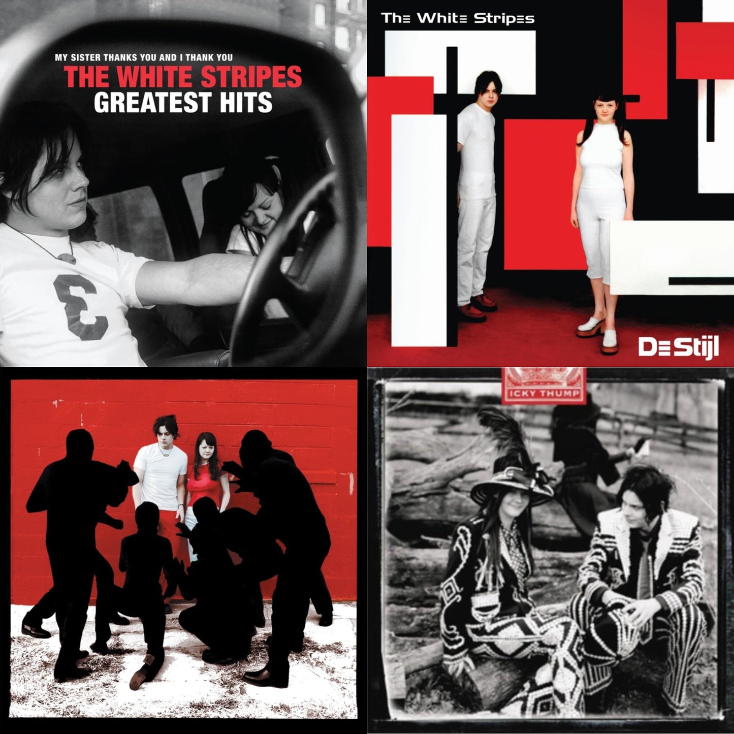 This is a 4 LP Vinyl SKU bundle.
1.This LP Vinyl is brand new.Format: LP VinylMusic Style: Blues RockThis item's title is: Icky Thump (2LP)Artist: White StripesLabel: LEGACY / THIRD MANBarcode: 194398424415Release Date: 6/10/2022
2.This LP Vinyl is brand new.