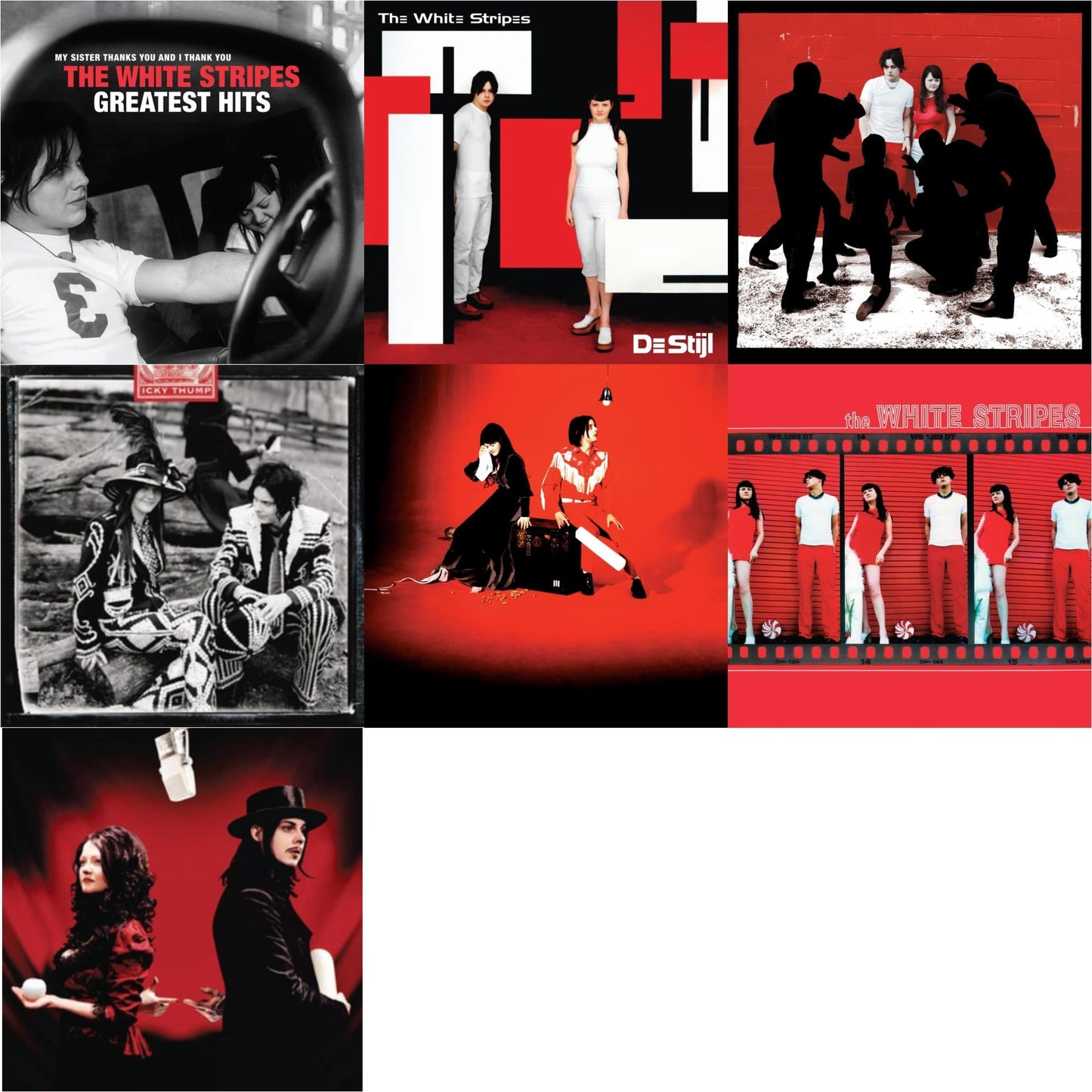 This is a 7 LP Vinyl SKU bundle.
1.This LP Vinyl is brand new.Format: LP VinylMusic Style: HouseThis item's title is: White Stripes Greatest Hits (2LP)Artist: White StripesLabel: Modular RecordingsBarcode: 813547029638Release Date: 12/4/2020
2.This LP Vinyl is brand new.