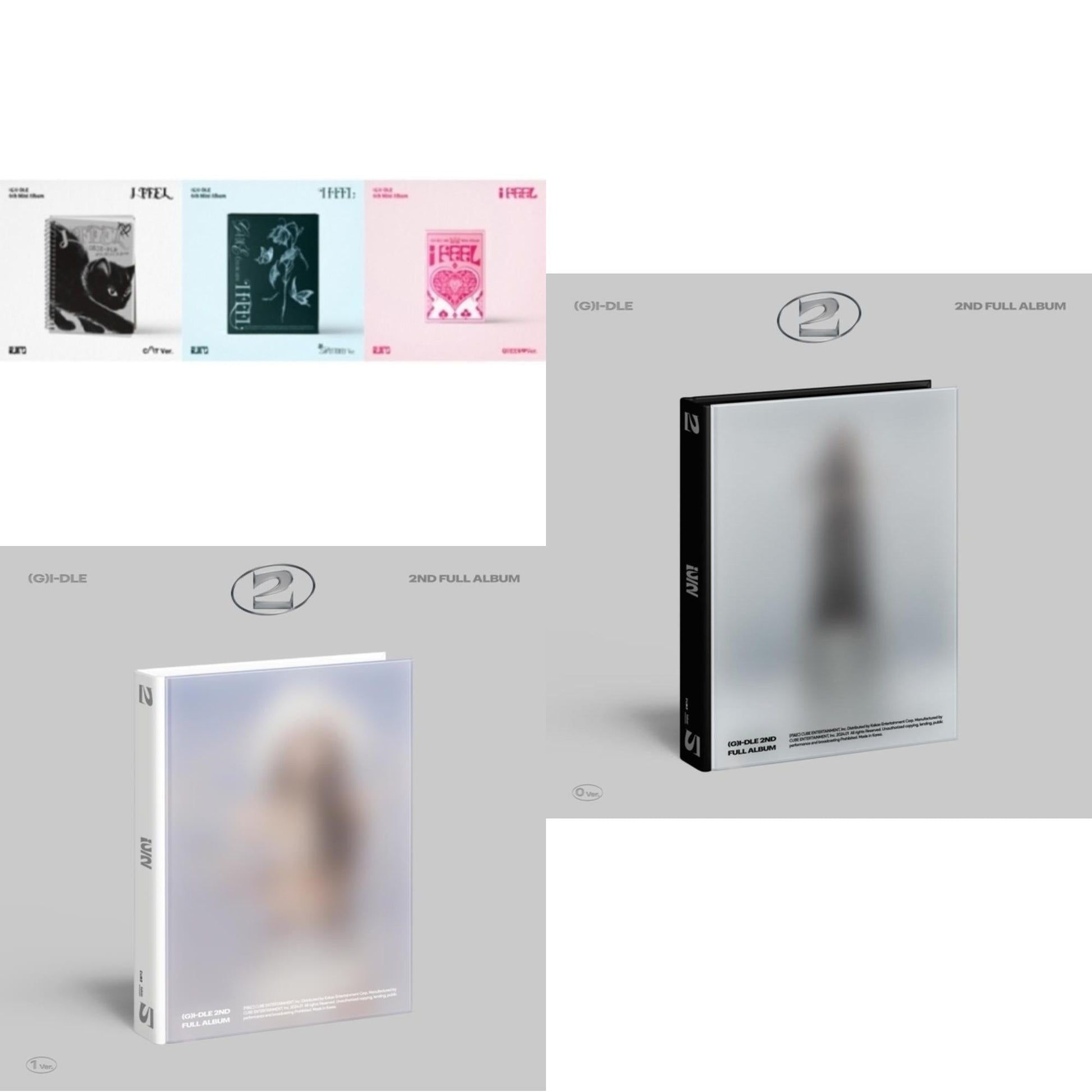 This is a 3 CD SKU bundle.
1.This CD is brand new.Format: CDThis item's title is: I Feel (6Th Mini Album)Artist: (G)I-DleLabel: CUBE ENT.Barcode: 8804775254703Release Date: 5/16/2023
2.This CD is brand new.Format: CDThis item's title is: 2 (1 Ver.