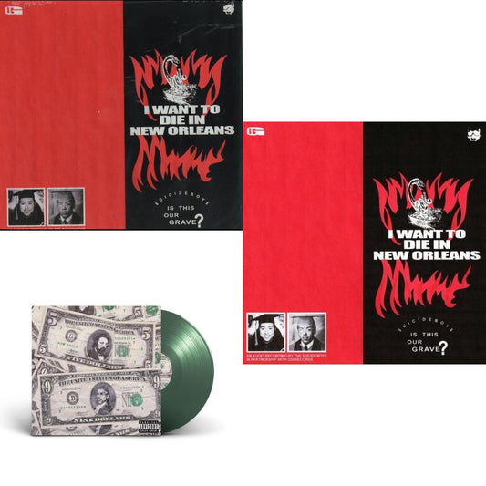 This is a 3 LP Vinyl SKU bundle.
1.This LP Vinyl is brand new.Format: LP VinylThis item's title is: New World Depression (Coke Bottle LP Vinyl)Artist: $Uicideboy$Barcode: 198391598197Release Date: 6/14/2024
2.This LP Vinyl is brand new.