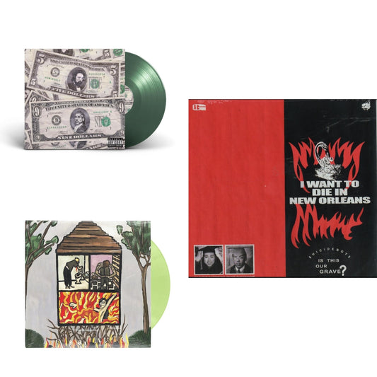 This is a 3 LP Vinyl SKU bundle.
1.This LP Vinyl is brand new.Format: LP VinylThis item's title is: New World Depression (Coke Bottle LP Vinyl)Artist: $Uicideboy$Barcode: 198391598197Release Date: 6/14/2024
2.This LP Vinyl is brand new.