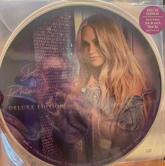 This LP Vinyl is brand new.Format: LP VinylMusic Style: CountryThis item's title is: Denim & Rhinestones (Deluxe Edition/Picture Disc/2LP)Artist: Carrie UnderwoodLabel: CAPITOL NASHVILLEBarcode: 602455483584Release Date: 9/22/2023