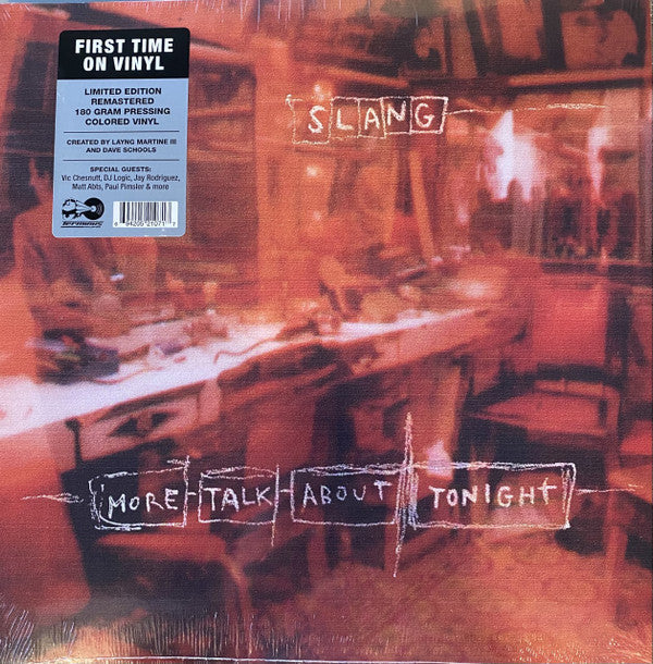 This LP Vinyl is brand new.Format: LP VinylMusic Style: DowntempoThis item's title is: More Talk About Tonight (2LP/180G/Coke Bottle Vinyl)Artist: SlangLabel: TERMINUSBarcode: 694205210717Release Date: 8/13/2021