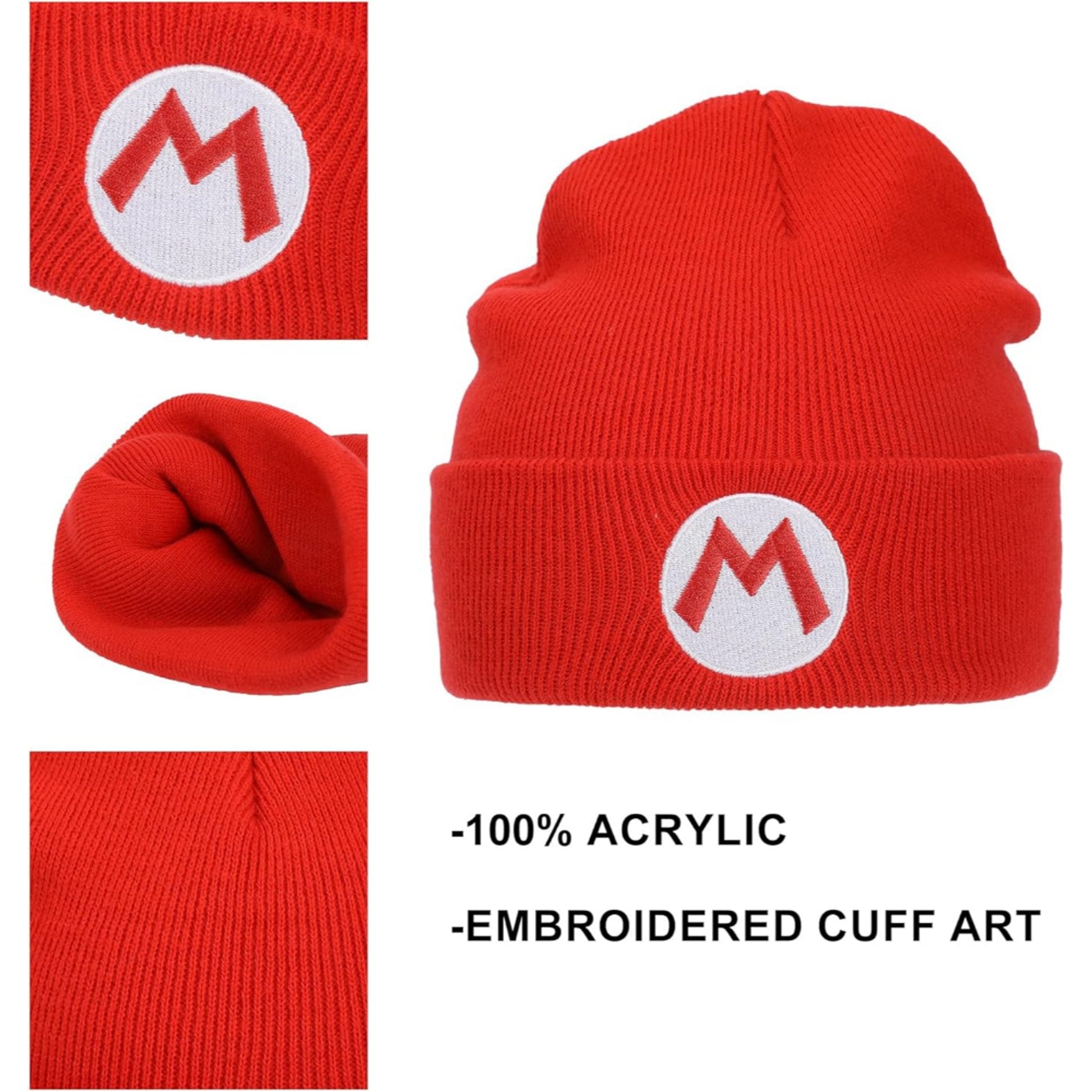 Beanie: Super Mario Bros - Mario Logo
