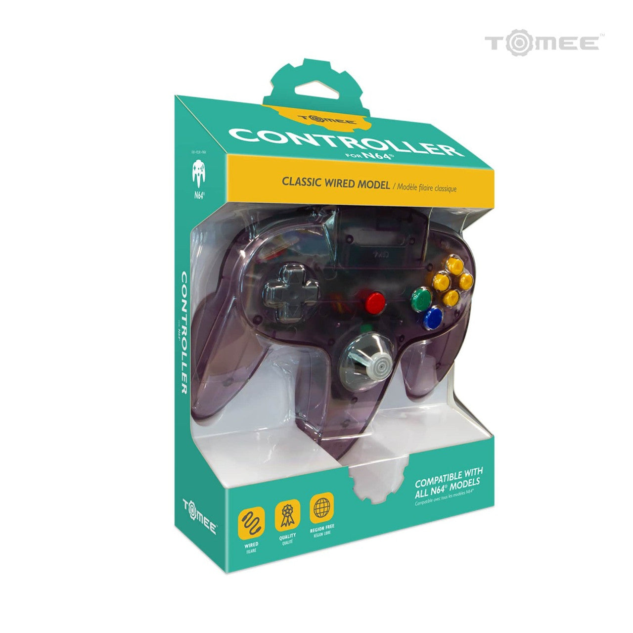 This is brand new.Bring back the nostalgia of classic gaming with the Tomee Controller for N64® in a vibrant Amethyst Purple finish. Designed for retro enthusiasts and new players alike, this controller delivers the authentic N64® experience with a modern touch.