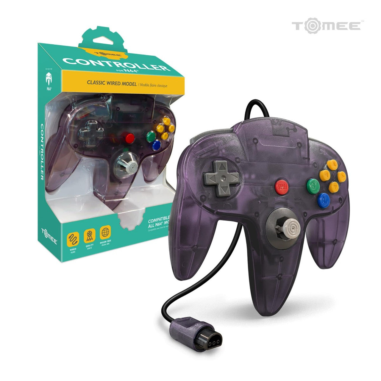 This is brand new.Bring back the nostalgia of classic gaming with the Tomee Controller for N64® in a vibrant Amethyst Purple finish. Designed for retro enthusiasts and new players alike, this controller delivers the authentic N64® experience with a modern touch.