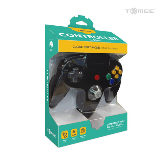 This is brand new.Controller compatible with all N64® models.
Memory card / extension port
Compatible with all N64® models
Designed for comfort and extended playThis item's title is: N64 Classic Wired Controller: Black - TomeeBarcode: 810007711669This was released: TBD