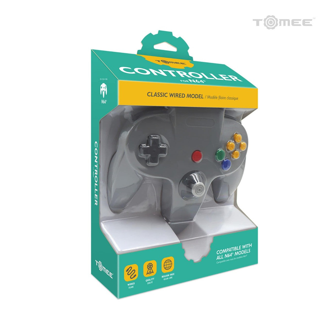 This is brand new.Bring back the nostalgia of classic gaming with the Tomee Controller for N64® in a matte gray finish. Designed for retro enthusiasts and new players alike, this controller delivers the authentic N64® experience with a modern touch.