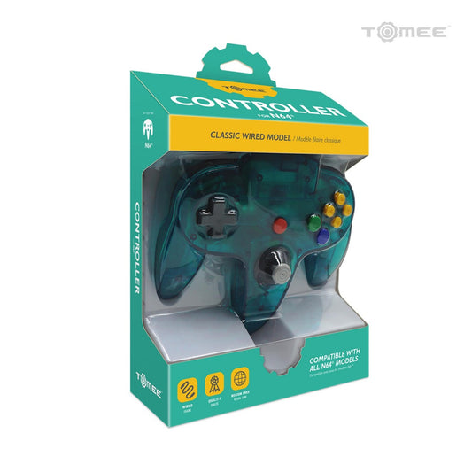 This is brand new.Bring back the nostalgia of classic gaming with the Tomee Controller for N64® in a vibrant turquoise finish. Designed for retro enthusiasts and new players alike, this controller delivers the authentic N64® experience with a modern touch.