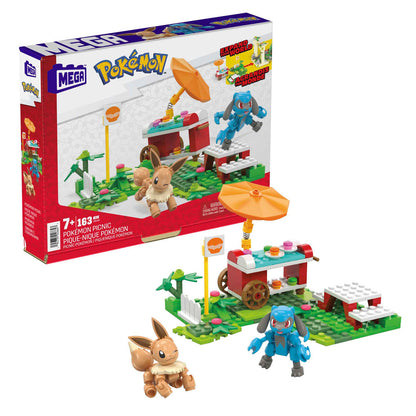 This is brand new.Build a food stand for Eevee and Lucario figures to interact with. The set combines with other Adventure Builder sets to create an expanded Pokémon world full of authentically designed details. Check out Pikachu’s Beach Splash, Bulbasaur’s Forest Trek or other larger sets, each sold separately.