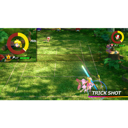 Product Image : This is brand new.<br>Unleash an arsenal of shots and strategies in all-out tennis battles with friends, family, and fan-favorite Mushroom Kingdom characters. Whether you play locally,* online,** or using simple motion controls, intense rallies await! In story mode, experience a new favor of tennis gameplay, with a variety of missions, boss battles and more.

Complete missions and boss battles in story mode while mastering the controls. Test your hard-earned skills in singles or doubles with